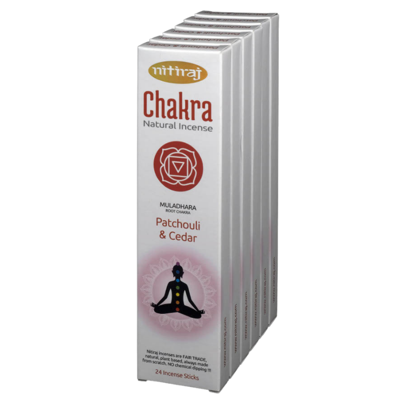 Nitiraj Root Chakra Patchouli and Cedar Incense 25g