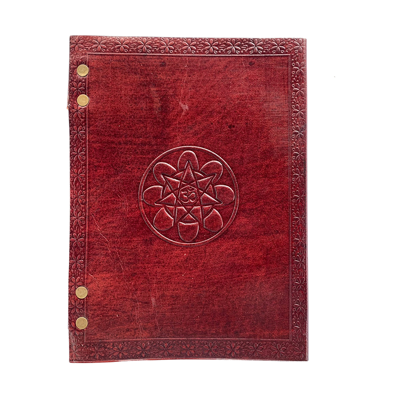 Journal Leather Ohm Flower Medium Double Latch | Carpe Diem With Remi