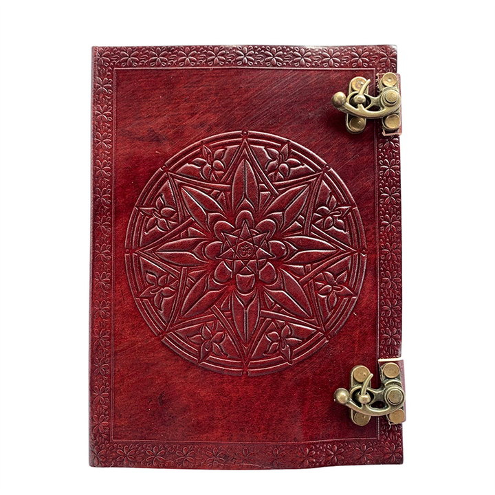 Journal Leather Ohm Flower Medium Double Latch | Carpe Diem With Remi