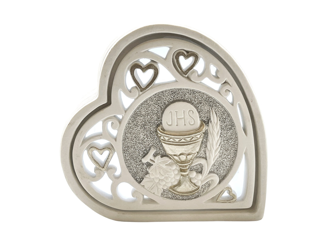 Communion LED Heart Plaque 8.5 cm